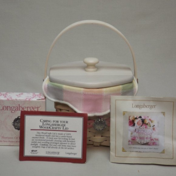 Longaberger 2001 Horizon of Hope /A.C.S. Basket Combo Complete with Lid - Picture 1 of 16